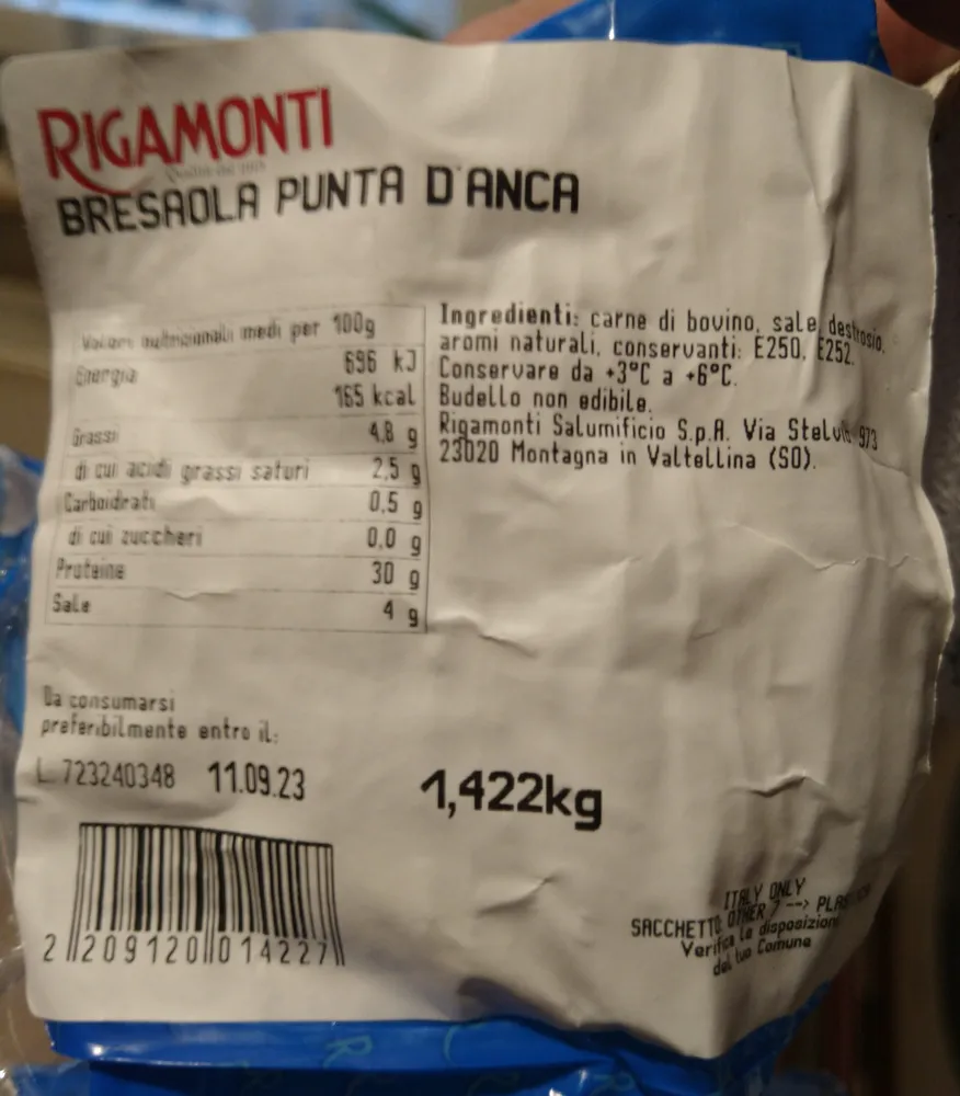 Bresaola punta d'anca