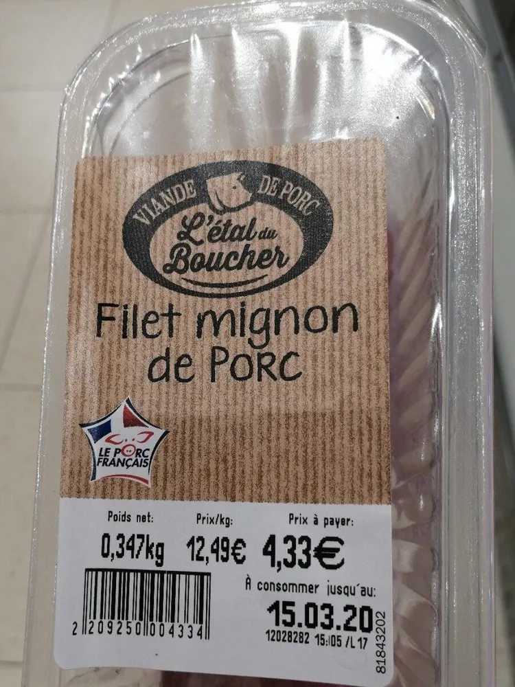 Filet mignon de porc