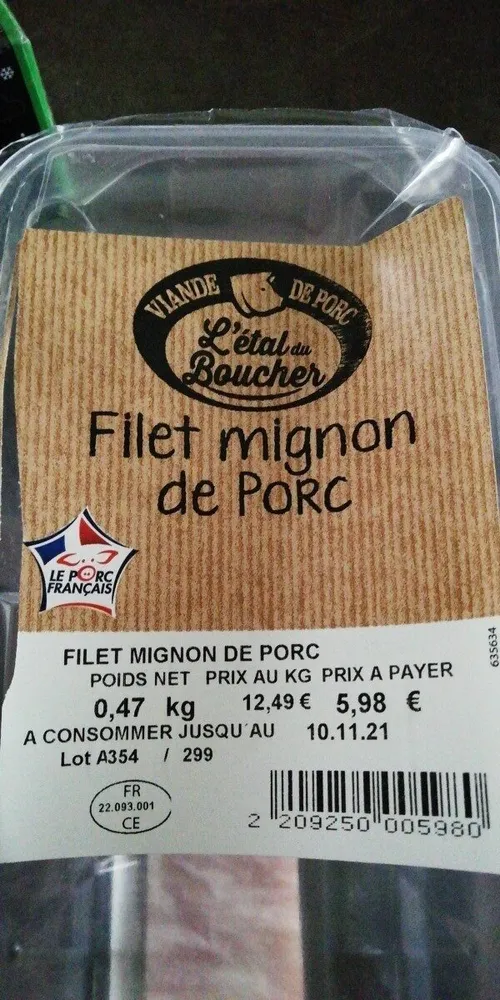 Filet mignon de porc