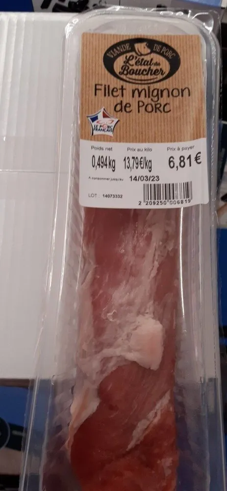 Filet mignon de porc