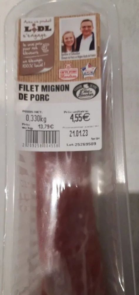 Filet mignon de porc