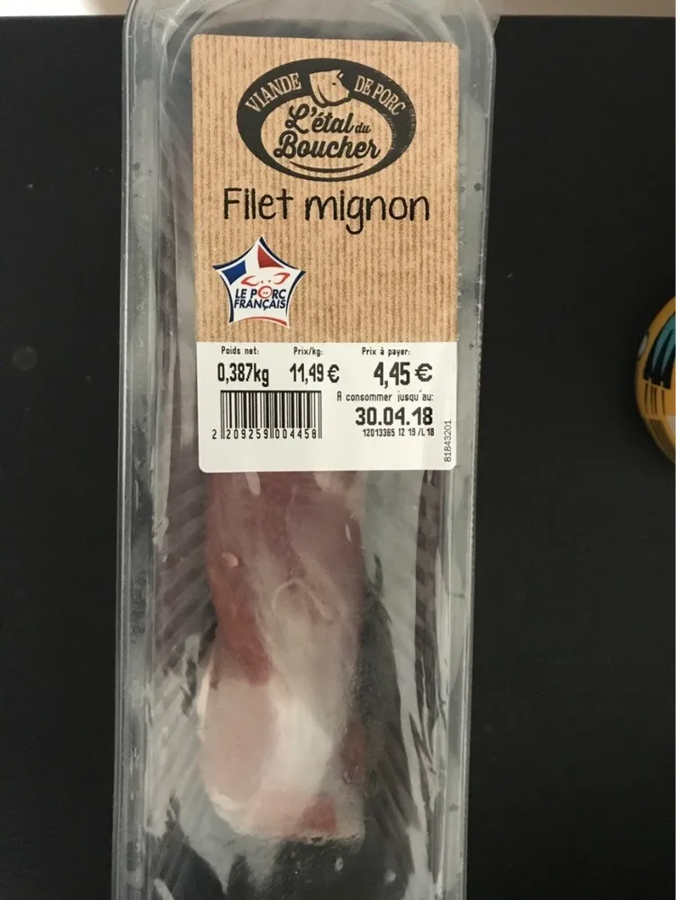 Filet mignon porc