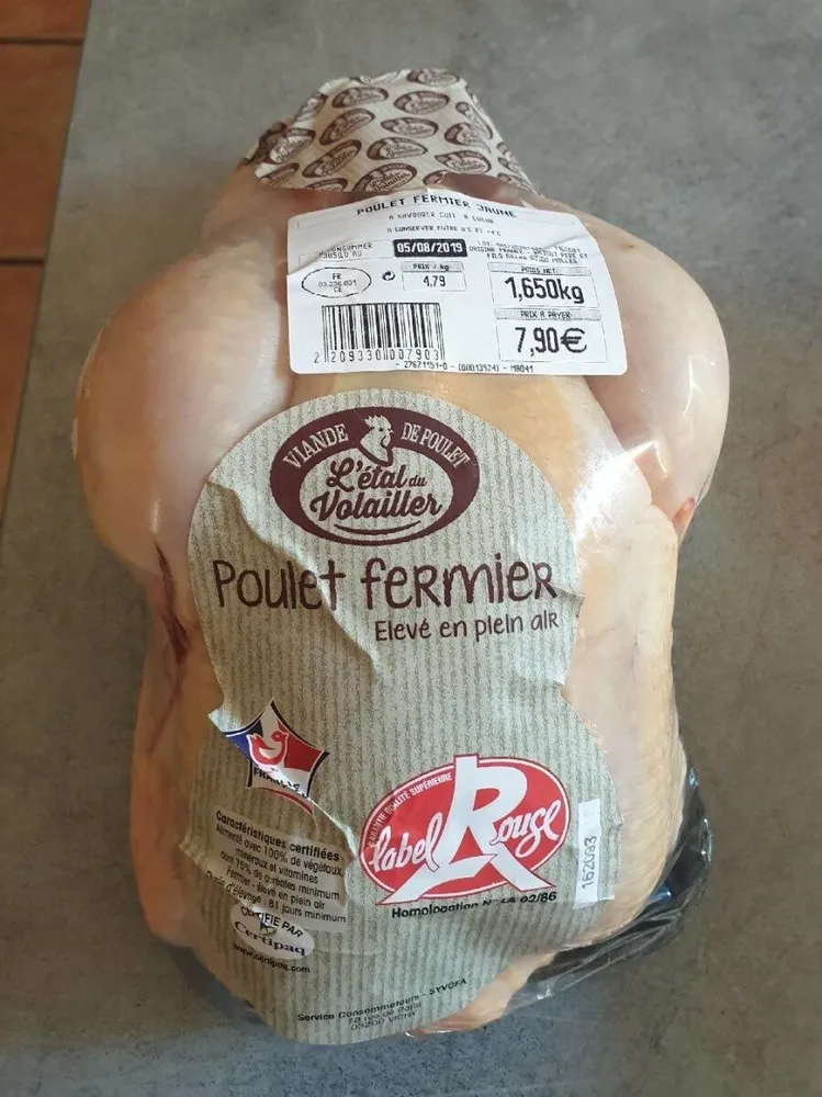 poulet fermier jaune