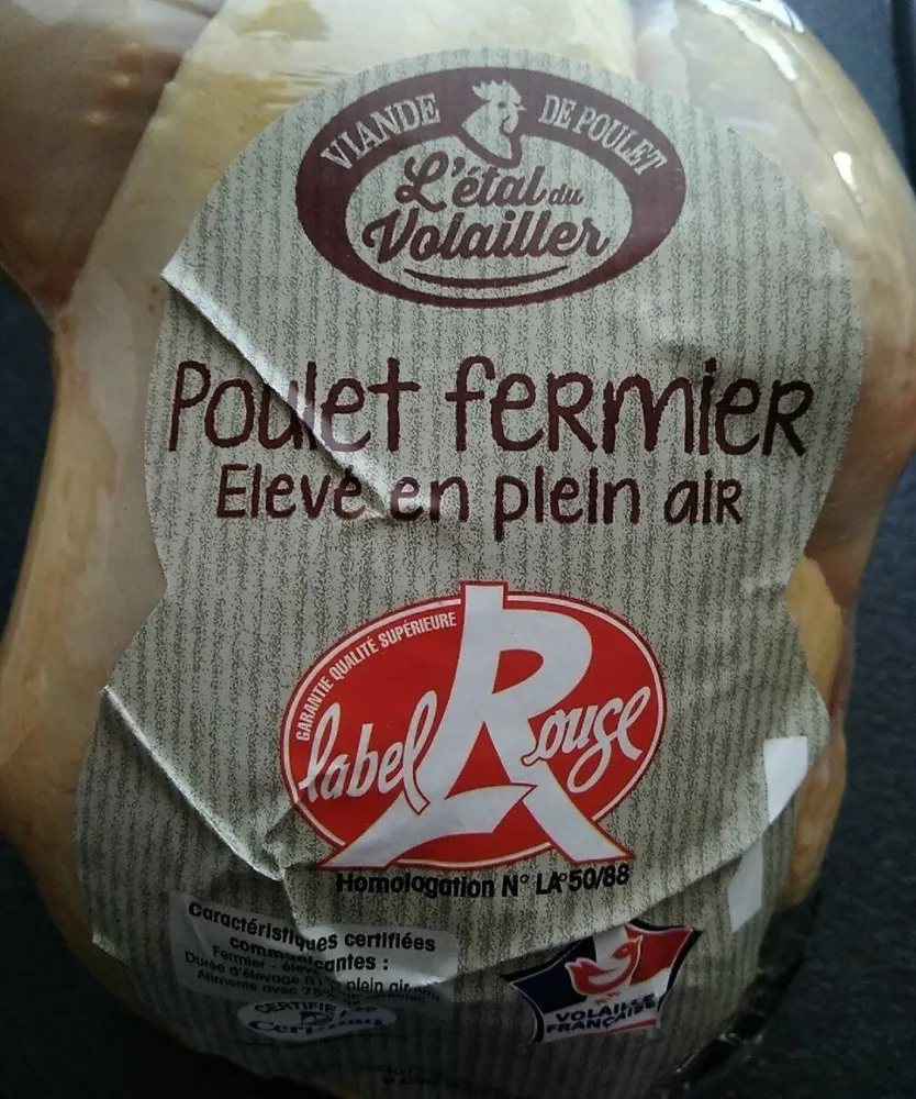 Poulet fermier elevé en plein air