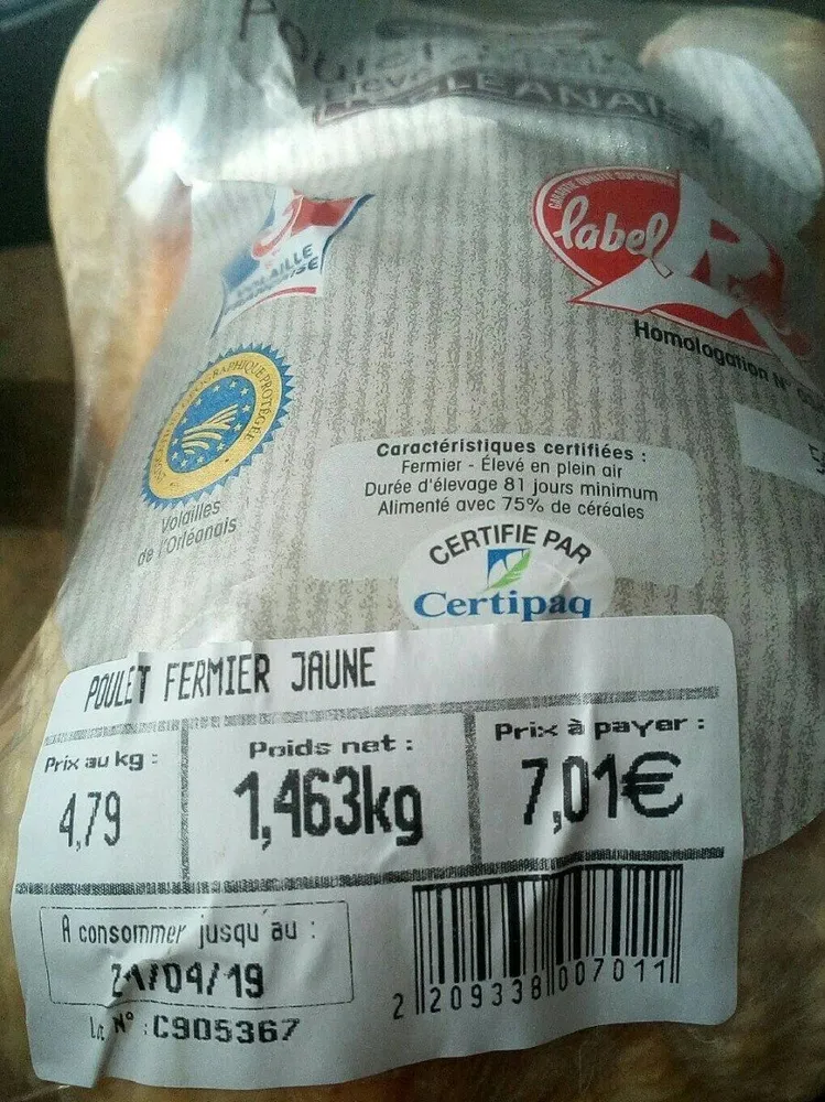 Poulet fermier orléanais