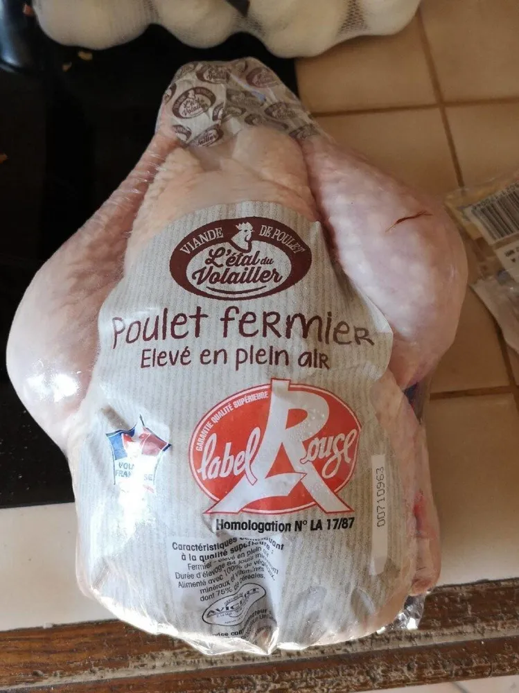 Poulet fermier label rouge