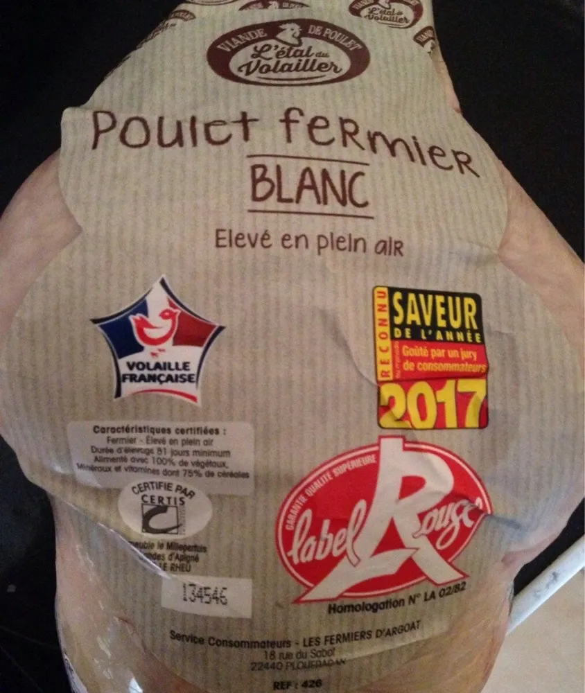 Poulet blanc fermier