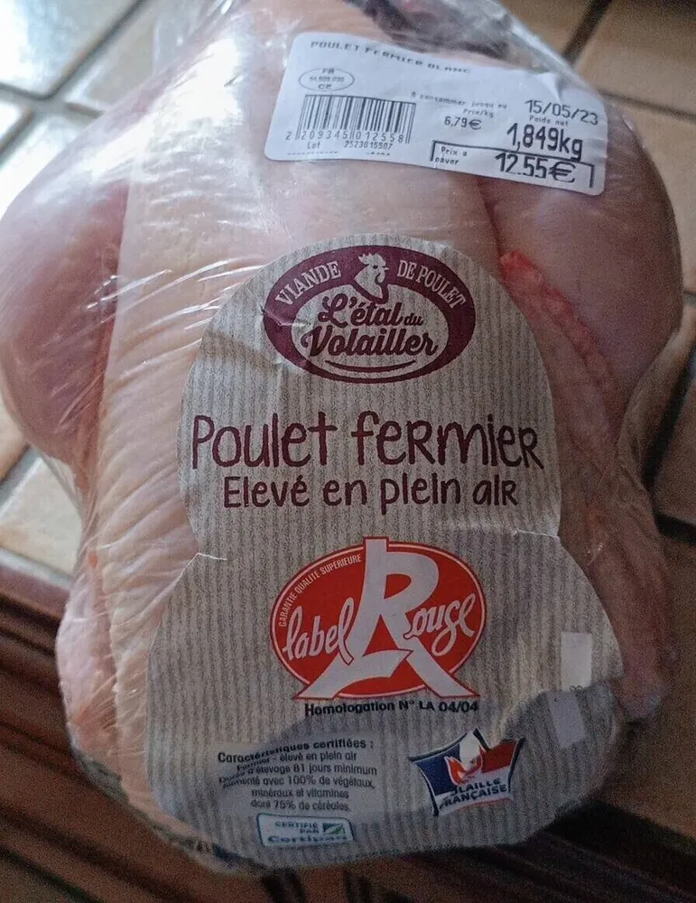 Poulet fermier blanc
