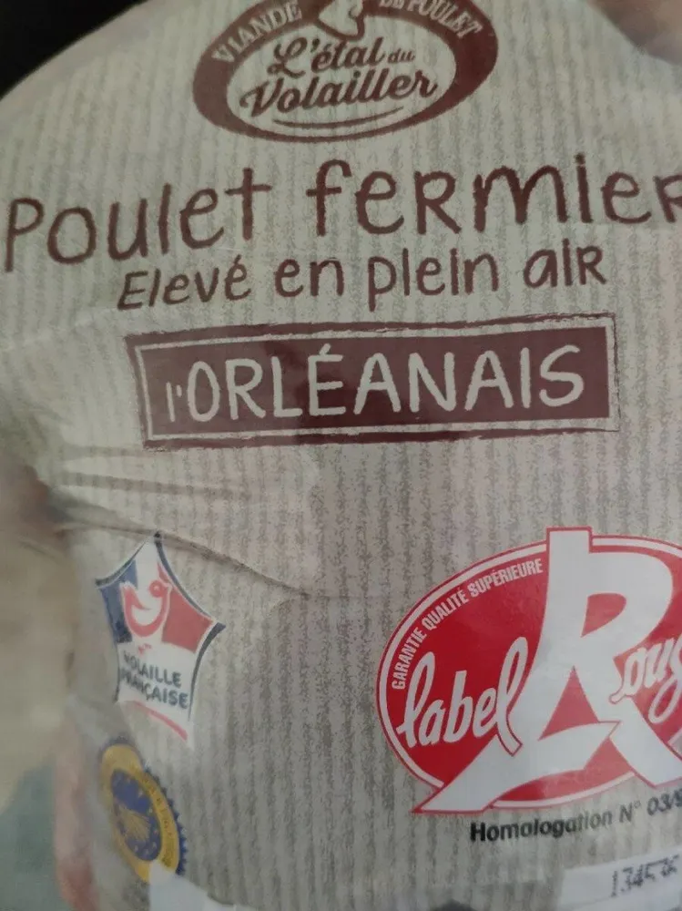 Poulet fermier Label Rouge