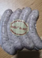 Saucisse de porc confite