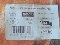 Poulet rôti  du magasin  L,il a déguster  chaud ou froid