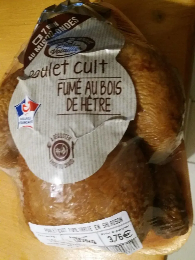 Poulet cuit fumé