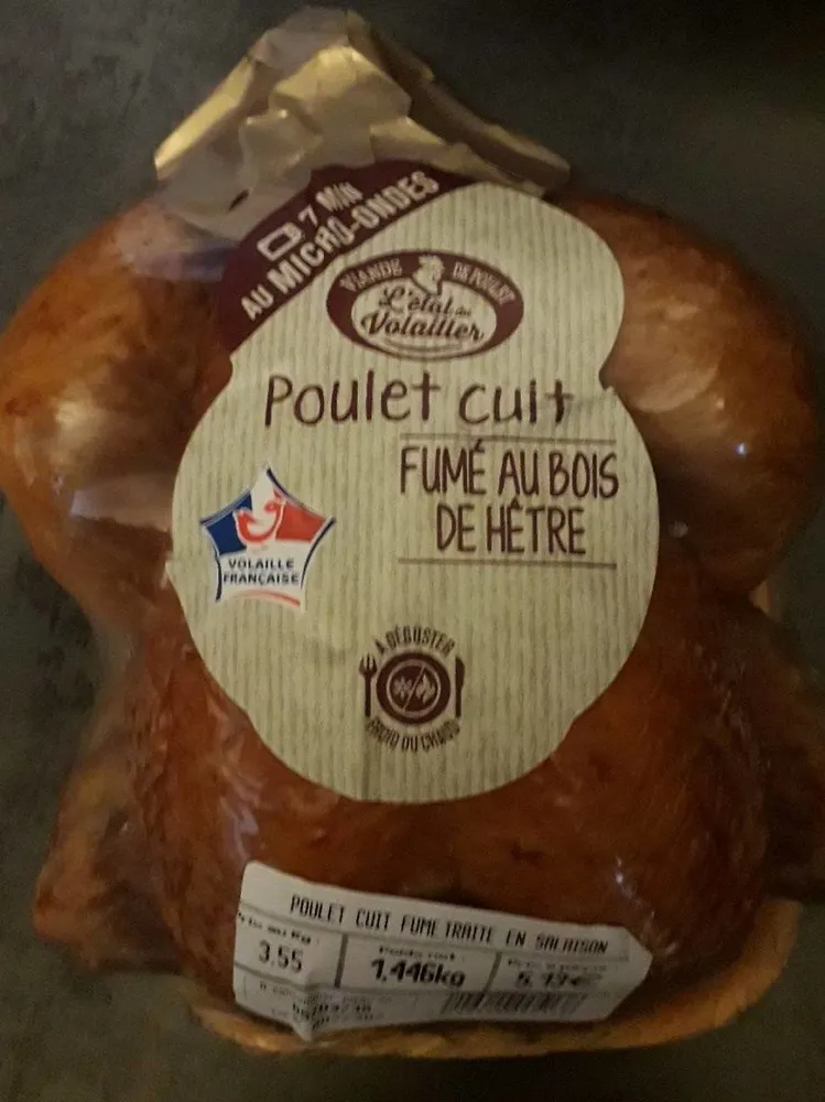 Poulet fumé cuit