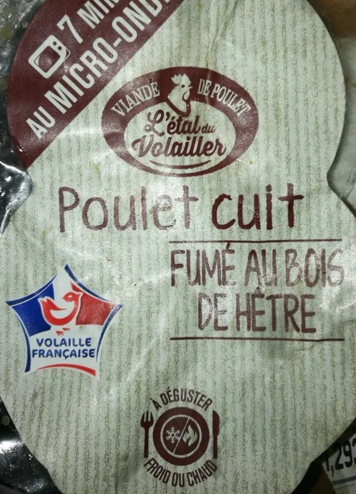 Poulet cuit fumé