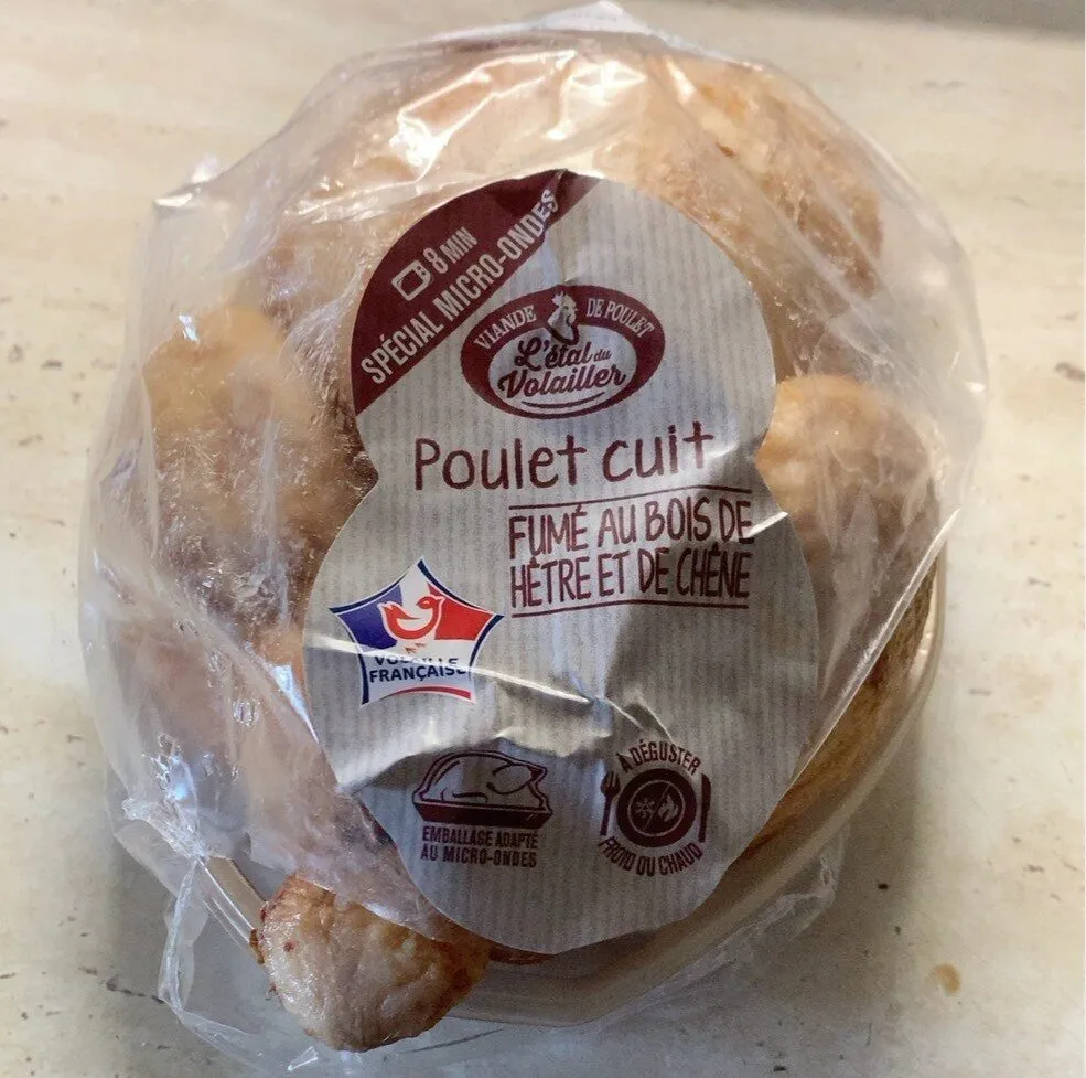 Poulet cuit fumé