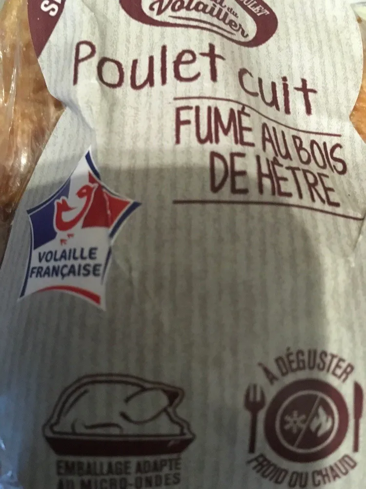 Poulet cuit fumé au bois de hêtre