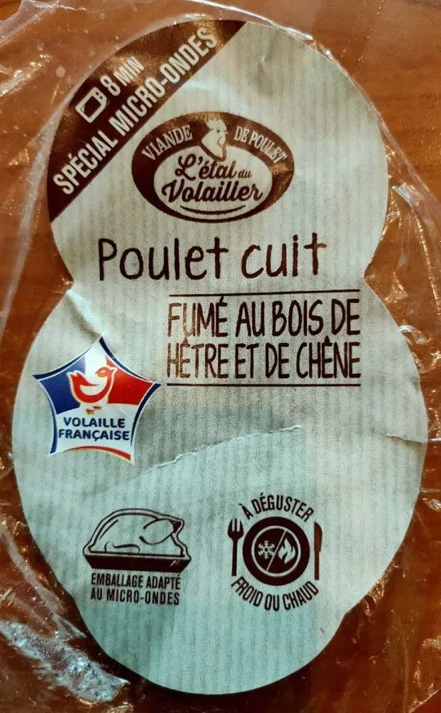 Poulet cuit fumé au feu de hêtre et de chêne