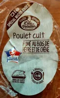 Poulet cuit fumé au feu de hêtre et de chêne