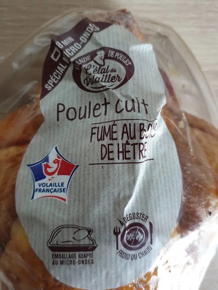 Poulet cuit fumé