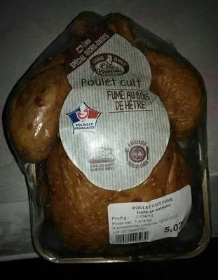 Poulet cuit fumé au bois de hêtre