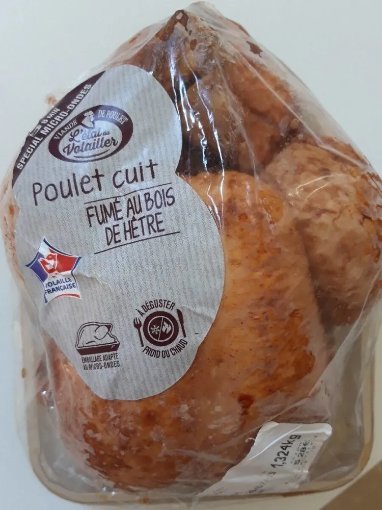 Poulet cuit fumé
