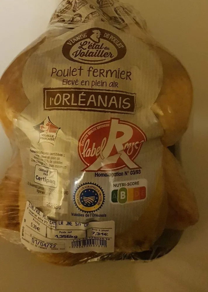 Poulet fermier l'ORLÉANAIS