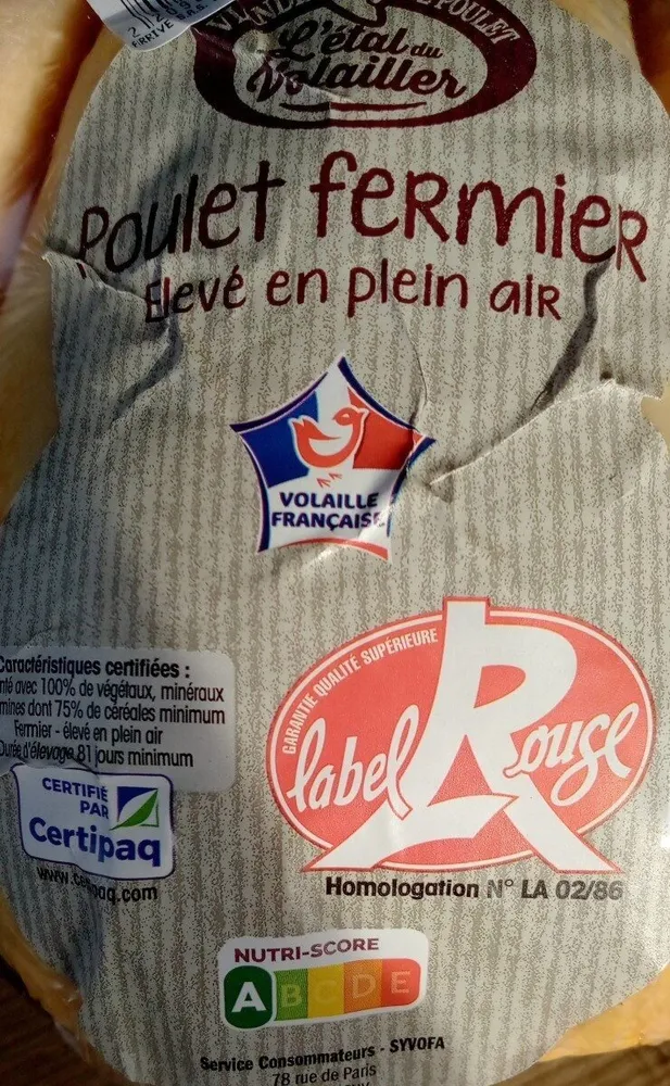 Poulet fermier jaune