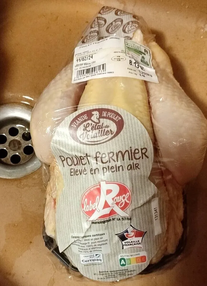 Poulet fermier label rouge
