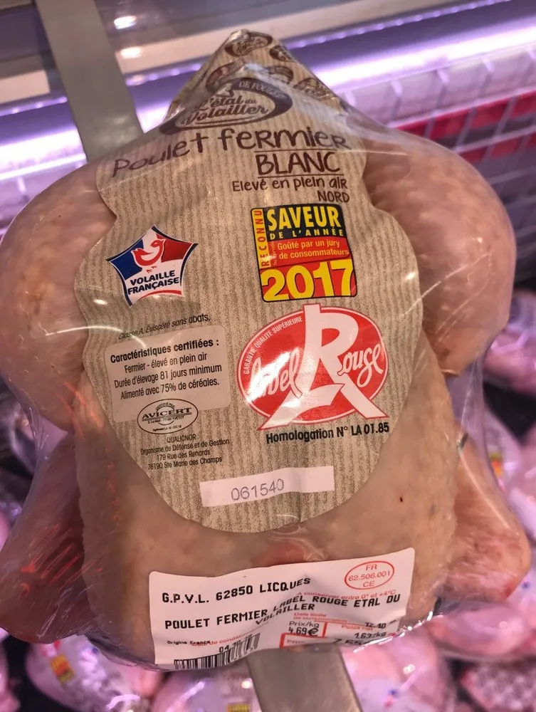 Poulet fermier blanc