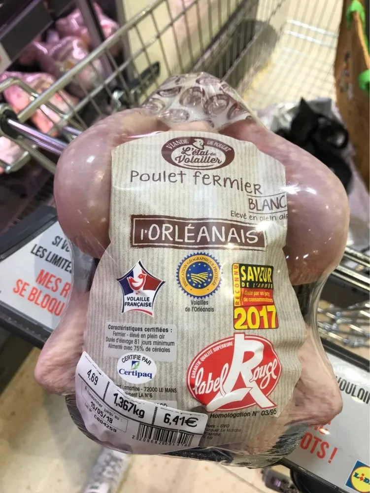 Poulet fermier blanc