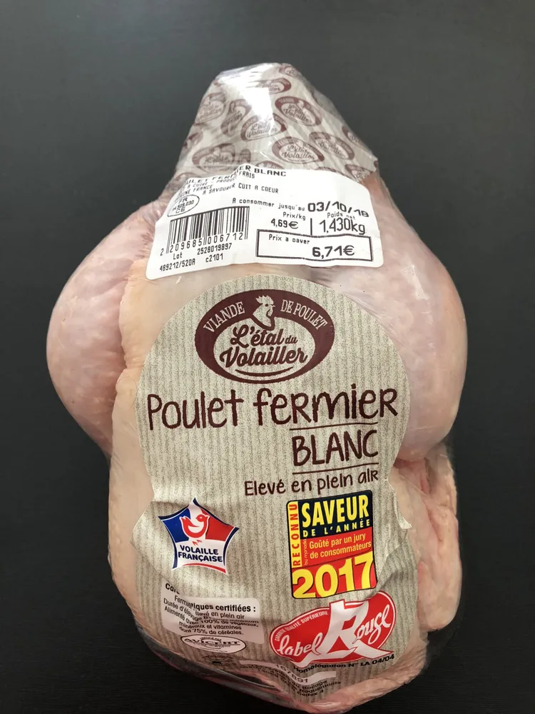 Poulet fermier blanc