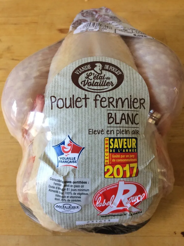 Poulet fermier blanc