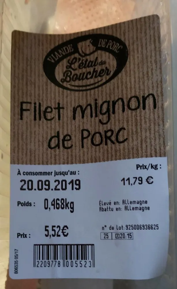 Filet Mignon de porc