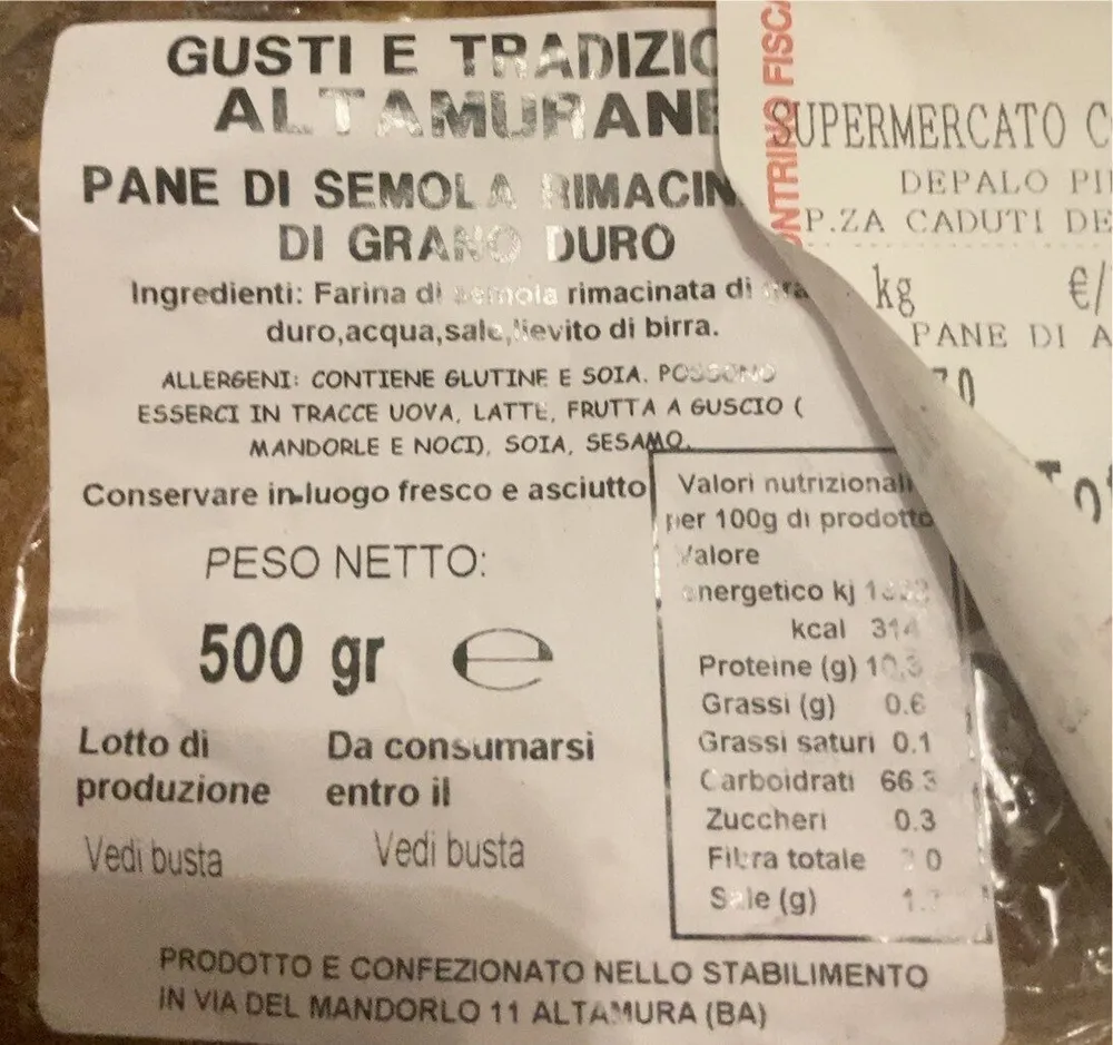 Pane di semola