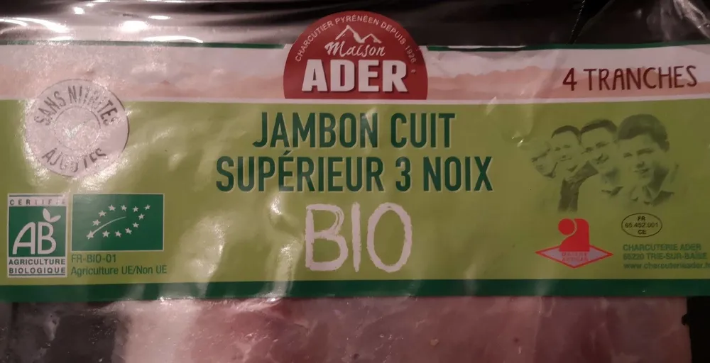 Jambon cuit supérieur 3 noix