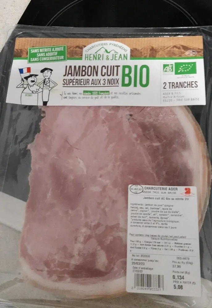 Jambon cuit Supérieur aux 3 noix