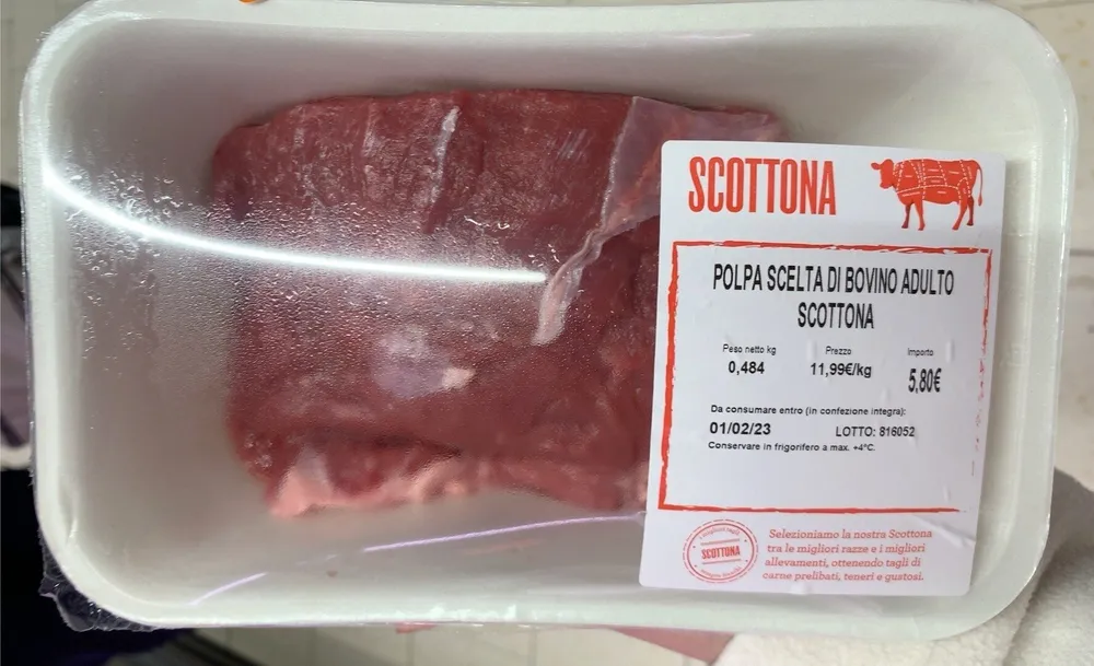 Polpa scelta di bovino adulto