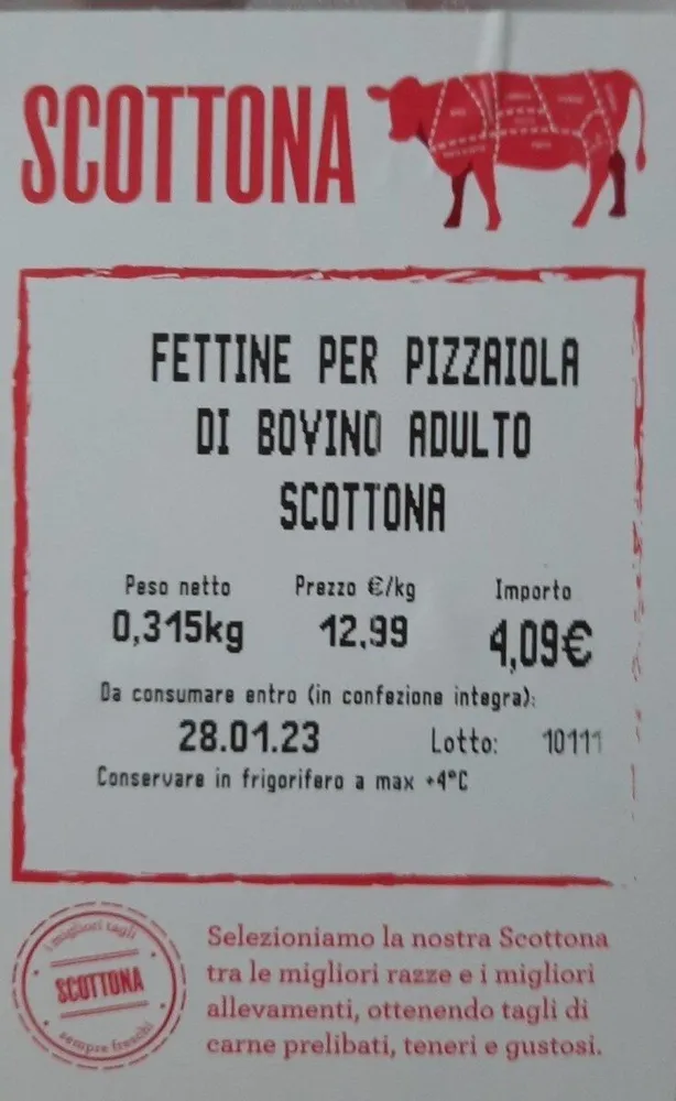 Fettine scottona