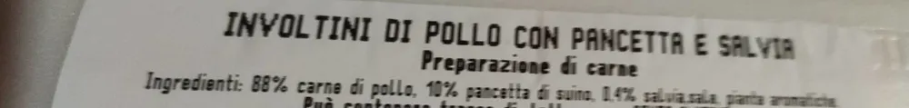Involtini di pollo con pancetta e salvia