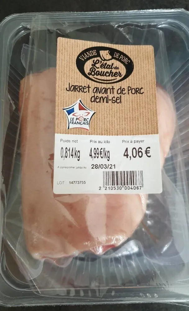 Jarret avant de porc demi-sel