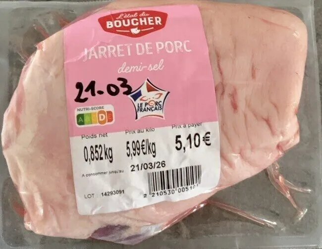 Jarret de porc demi-sel