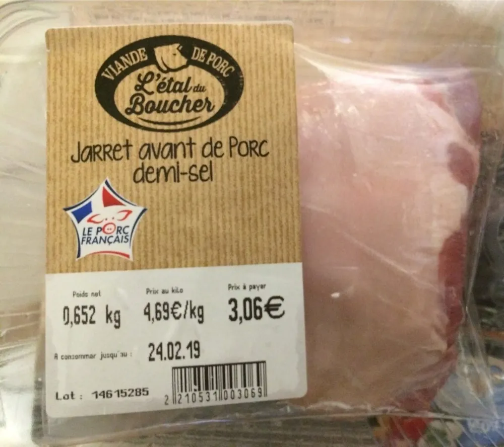 Jarret avant de Porc demi-sel