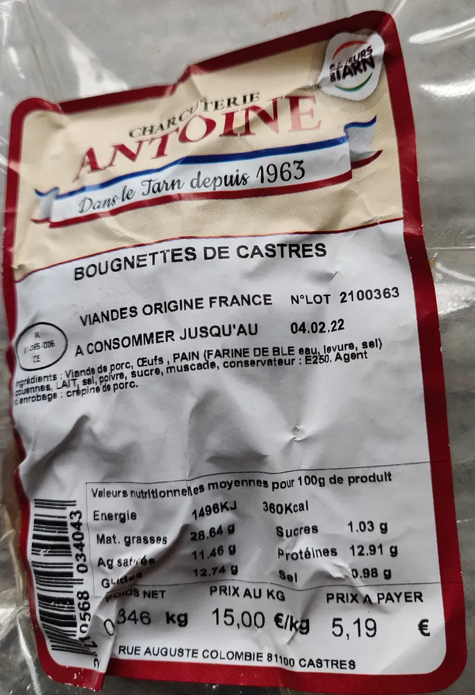 Bougnettes de Castres
