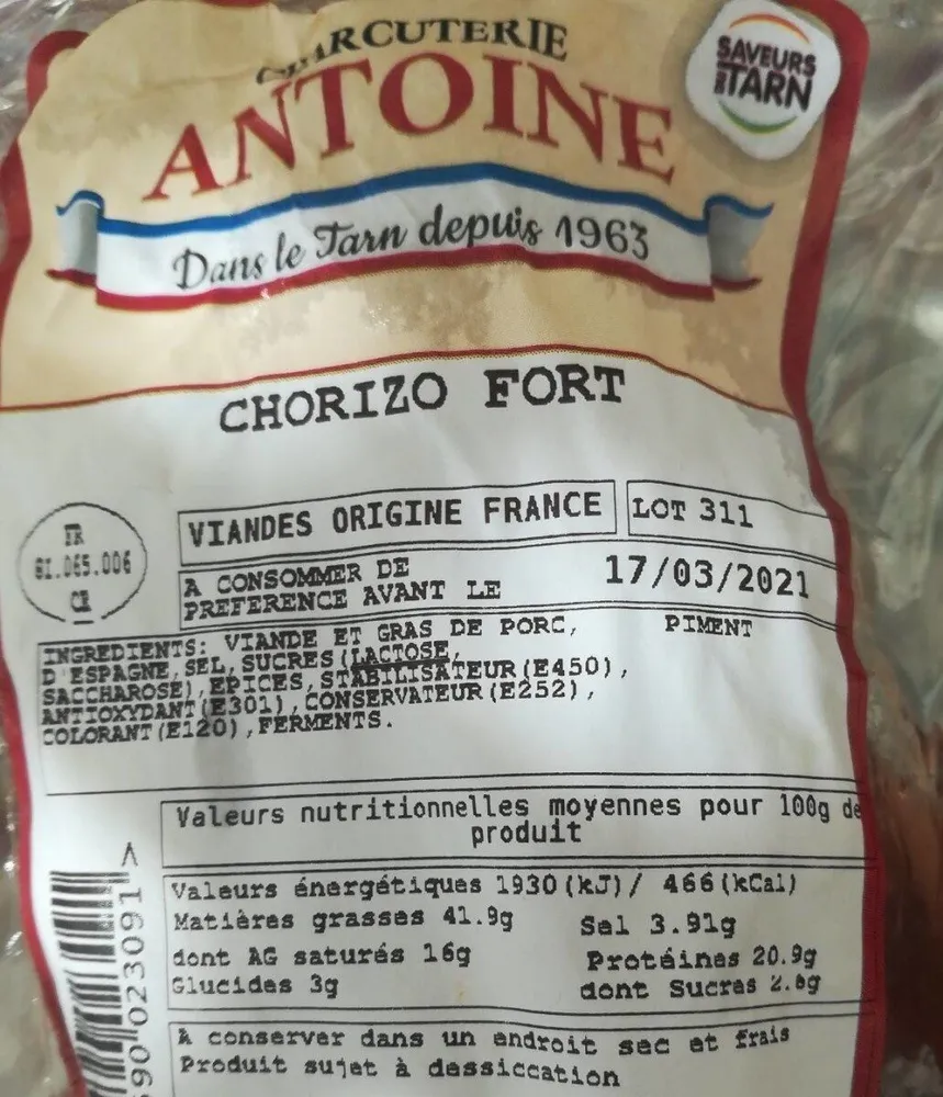 Chorizo fort
