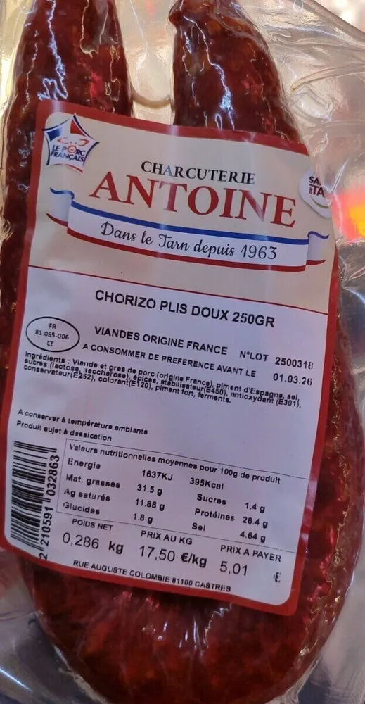 Chorizo doux