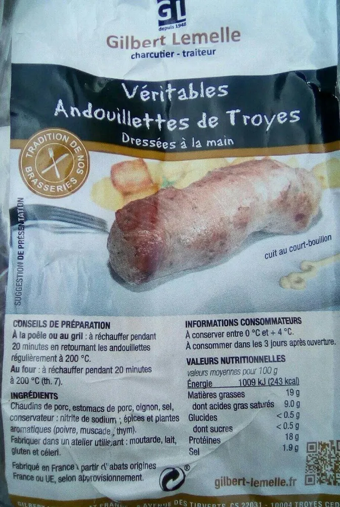 Véritables andouillettes de Troyes