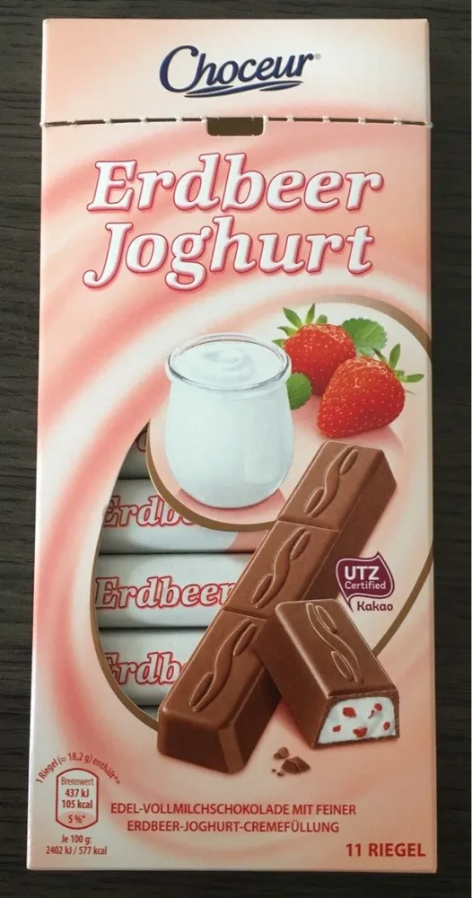 Schokoriegel, Erdbeer Joghurt
