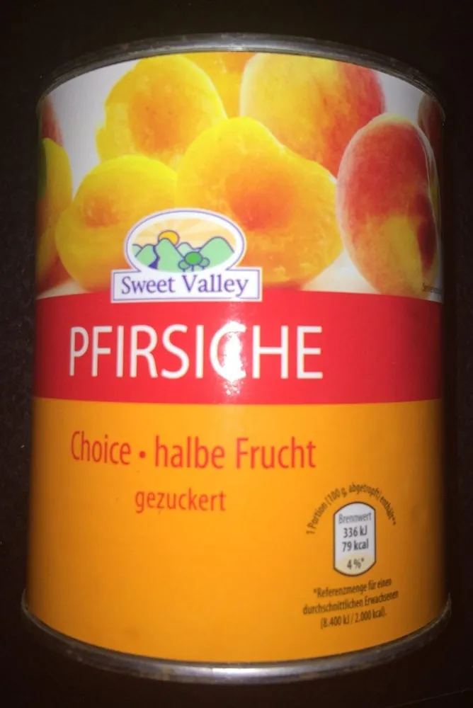 Pfirsiche halbe Frucht
