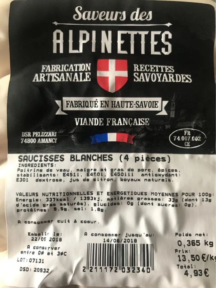Saucisses blanche