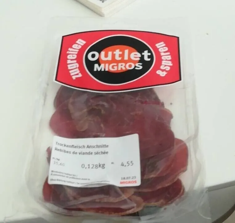 Rebibes de viande sechee